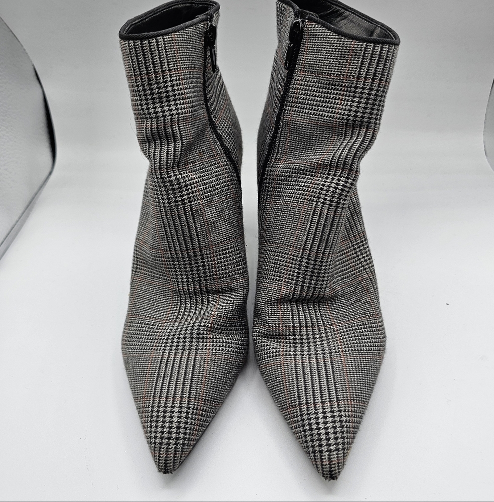 CAbi Dandy Glen Plaid #6014 Pointed Ankle Boots